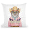 Cowboy Cat Throw Pillow By Animal Crew