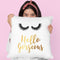 Hello Gorgeous In Gold Throw Pillow By Amanda Greenwood