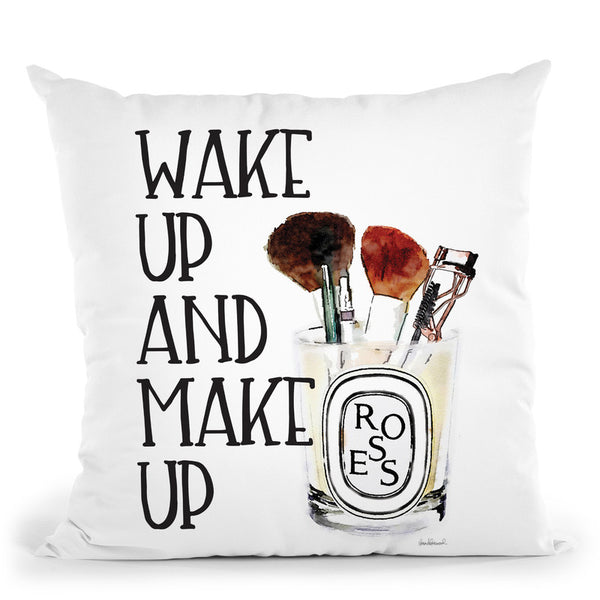 Wake Up And Make Up Iii Throw Pillow By Amanda Greenwood