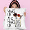 Wake Up And Make Up Iii Throw Pillow By Amanda Greenwood