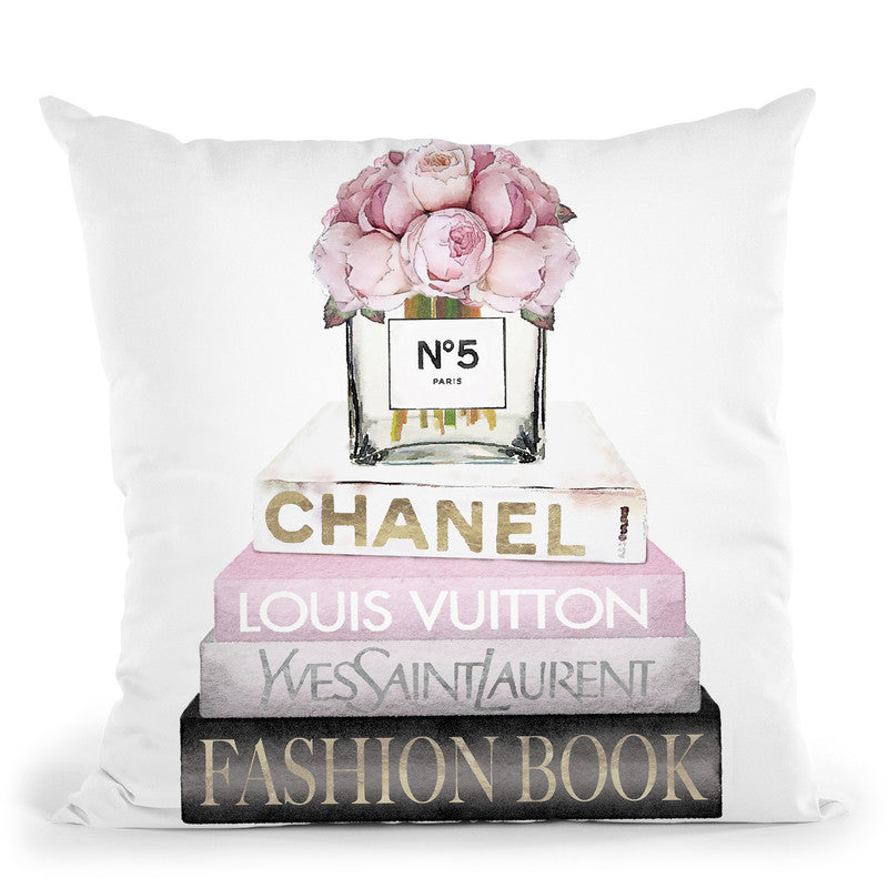 New Books Grey Blush With Peony Vase Throw Pillow By Amanda Greenwood – All  About Vibe
