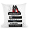 Black And White Book Stack, Ink Andoes Throw Pillow By Amanda Greenwood