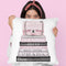 Medium Book Stack Grey Soft Pink, Quilted Bag Throw Pillow By Amanda Greenwood