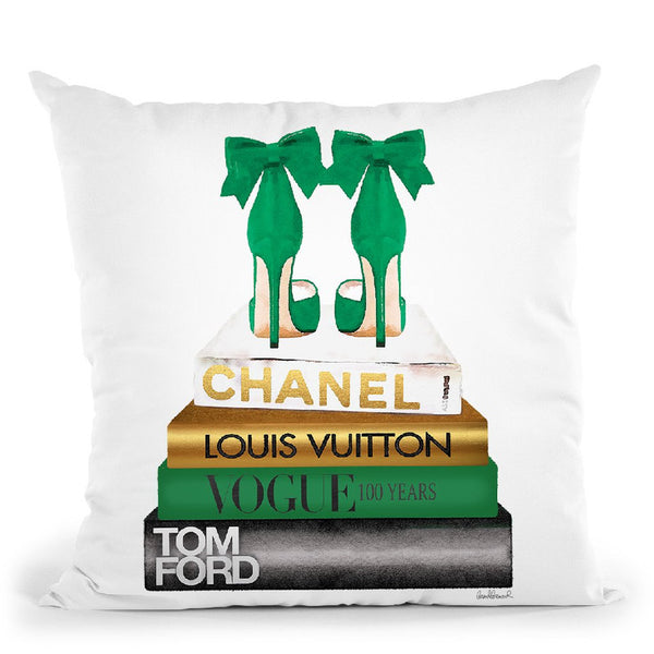 New Books Grey Emerald Green, Bowoes Throw Pillow By Amanda Greenwood