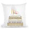 Gold Bookstack With White Heels Throw Pillow By Amanda Greenwood