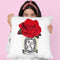 Candle With Red Rose Throw Pillow By Amanda Greenwood