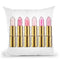Lipstick In Gold And Soft Pinks Throw Pillow By Amanda Greenwood