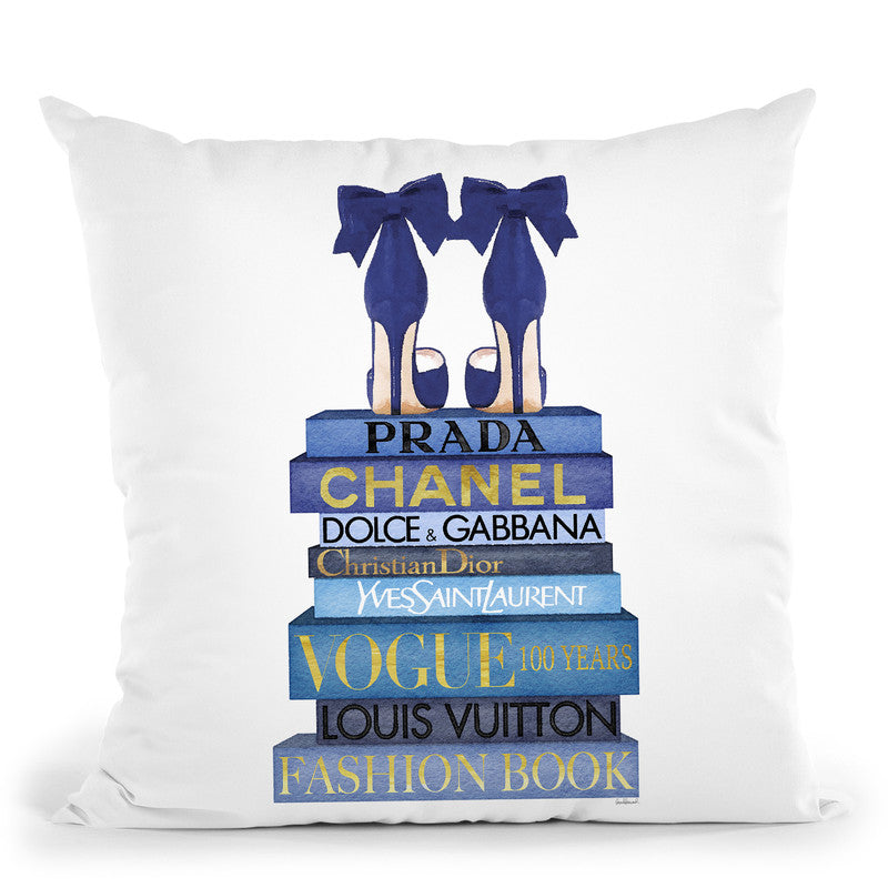 chanel throw pillows blue
