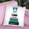 Tall Book Stack In Turquoise With Bow Shoes Throw Pillow By Amanda Greenwood