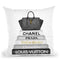 Grey Fashion Books With Black Bag Throw Pillow By Amanda Greenwood