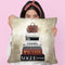 Tall Book Stack With Brown Bag & Gold Background Throw Pillow By Amanda Greenwood
