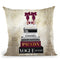 Tall Book Stack With Burgundy Shoes & Gold Background Throw Pillow By Amanda Greenwood