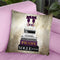Tall Book Stack With Purple Shoes & Gold Background Throw Pillow By Amanda Greenwood