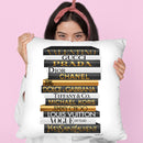 Tall Fashion Books Black And Gold Throw Pillow By Amanda Greenwood