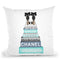 Tall Books, Blue, Teal And Grey With Bow Shoes Throw Pillow By Amanda Greenwood