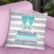 Blue And Teal Fashion Books With Bow Shoes Glitter Stripe
 Throw Pillow By Amanda Greenwood