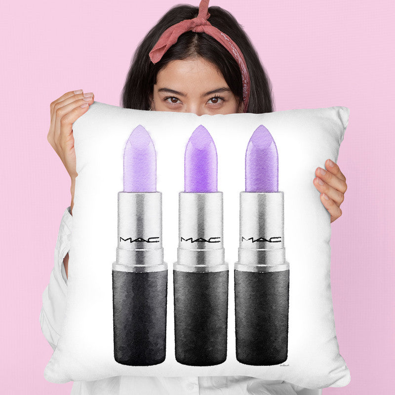 Lipstick 3 Lilac Throw Pillow By Amanda Greenwood