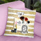 Make Up Set - Soft Pink Lipstick With Gold Stripe Throw Pillow By Amanda Greenwood