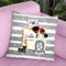 Make Up Set - Soft Pink Lipstick With Silver Stripe Throw Pillow By Amanda Greenwood