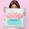 Teal Blue Shopper Pearl Handle Pink Hydrangeas Textured Throw Pillow By Amanda Greenwood