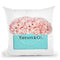 Teal Blue Shopper Pearl Handle Peach Hydrangeas Throw Pillow By Amanda Greenwood