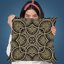 Art Deco Black Gold Pattern I Throw Pillow By Andrea Haase