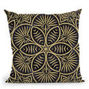 Art Deco Black Gold Pattern Throw Pillow By Andrea Haase