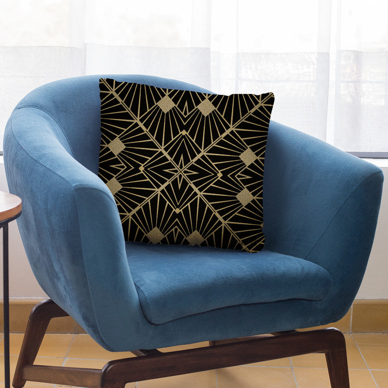 Art Deco Black Gold Vi Throw Pillow By Andrea Haase