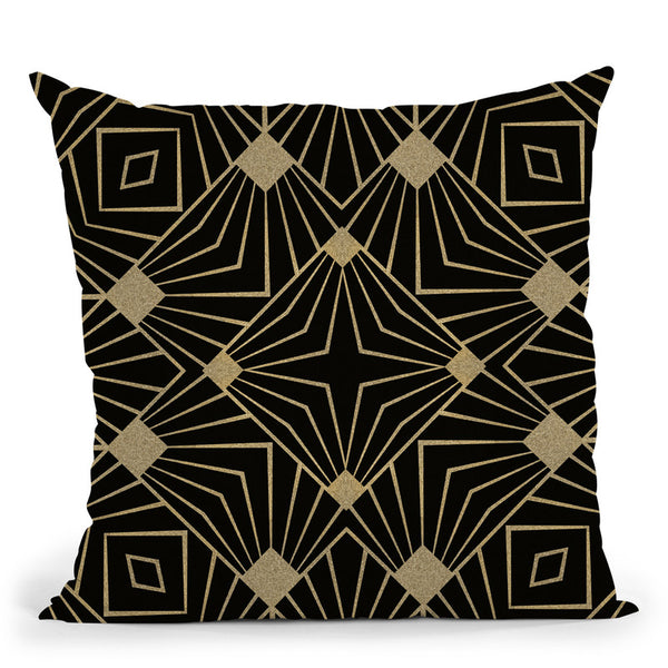 Art Deco Black Gold Vii Throw Pillow By Andrea Haase