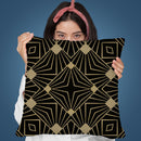 Art Deco Black Gold Vii Throw Pillow By Andrea Haase