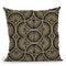 Art Deco Black Gold X Throw Pillow By Andrea Haase