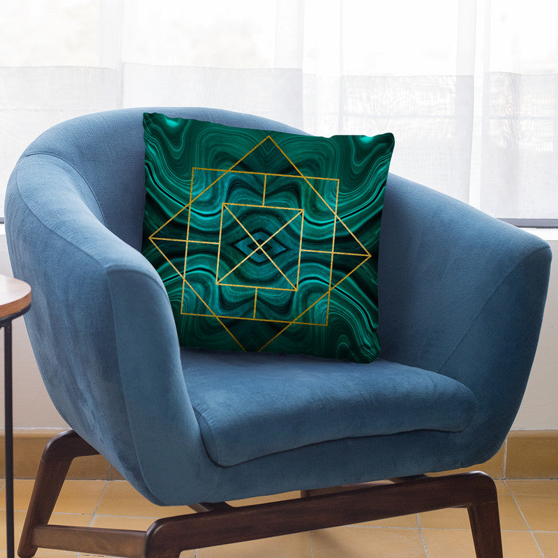 Art Deco Marble Green Throw Pillow By Andrea Haase