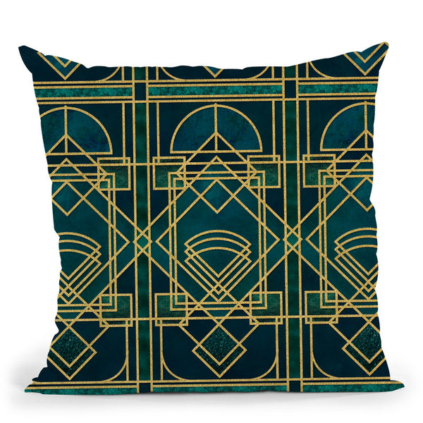 Art Deco Square Big Throw Pillow By Andrea Haase