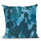 Blue Aqua Camouflage Throw Pillow By Andrea Haase