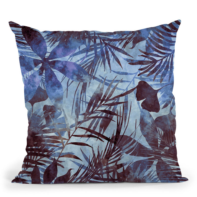 Blue Jungle I Throw Pillow By Andrea Haase