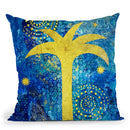 Blue Tropical Night Throw Pillow By Andrea Haase