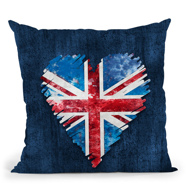 Brexit Heart Throw Pillow By Andrea Haase