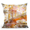 Brooklyn Bridge Yellow Throw Pillow By Andrea Haase