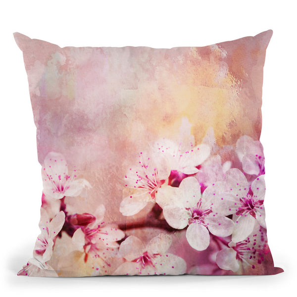 Cherry Blossom Throw Pillow By Andrea Haase