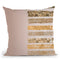 Coffee Gold Stripes Throw Pillow By Andrea Haase