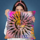 Colorful Sun Throw Pillow By Andrea Haase