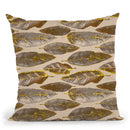 Feather Gold Brown I Throw Pillow By Andrea Haase
