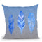 Federn Blue Throw Pillow By Andrea Haase