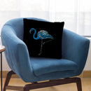 Flamingo Dot Art Blue Throw Pillow By Andrea Haase
