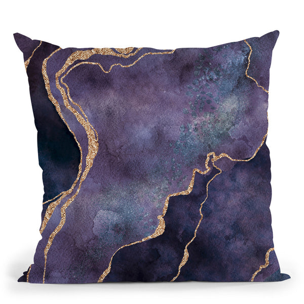 Gemstone Glamour Purple Throw Pillow By Andrea Haase