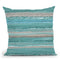 Glamour Stripes Teal Throw Pillow By Andrea Haase
