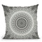 Grey Mandala Throw Pillow By Andrea Haase