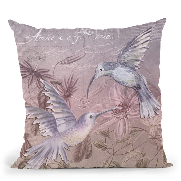 Hummingbirds Throw Pillow By Andrea Haase