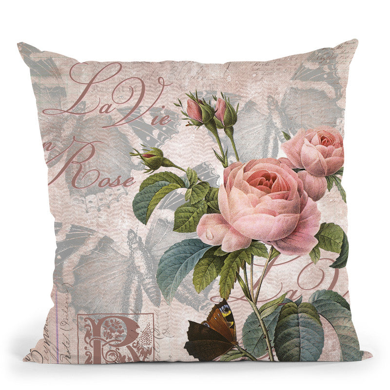 La Vie En Rose Throw Pillow By Andrea Haase