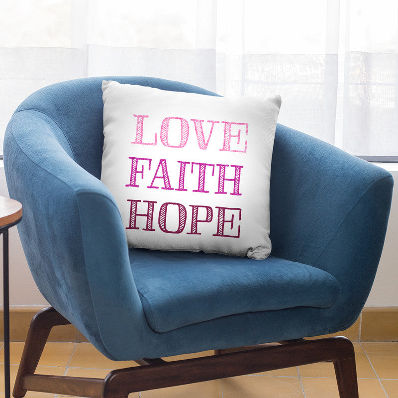 Love Faith I Throw Pillow By Andrea Haase